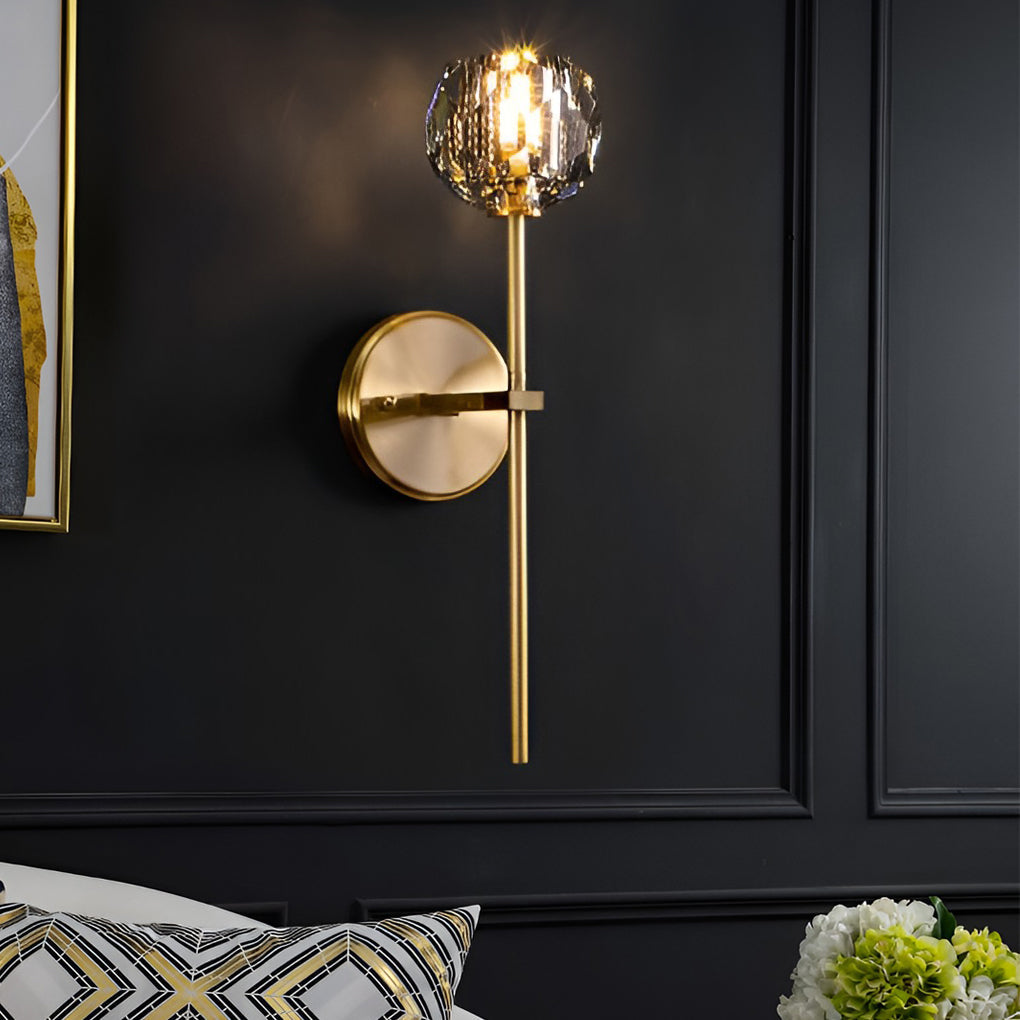 Ball-shaped LED Crystal Gold Postmodern Plug in Sconce Lighting Wall Light - Wall Lamp, Plug-In Wall Sconce, detail 5