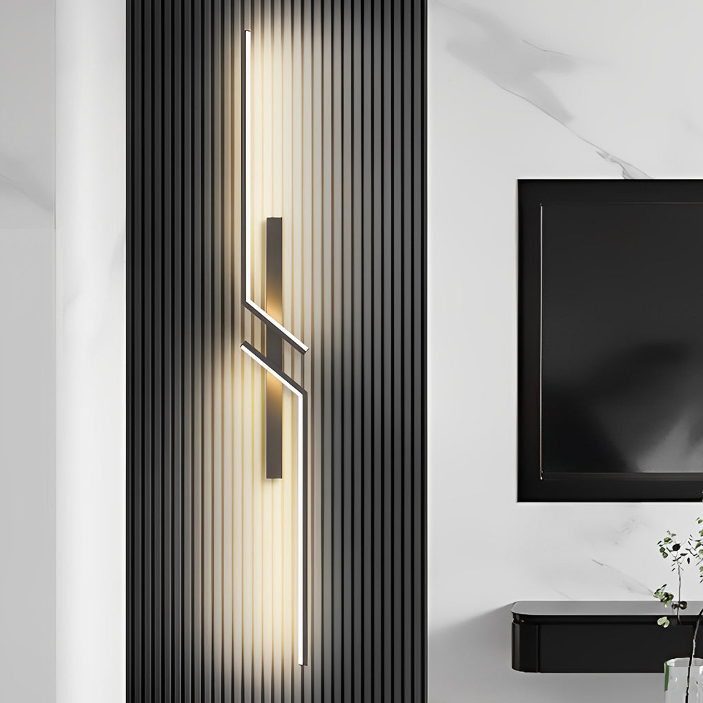 Irregular Symmetrical L Shape Creative LED Clean-Lined Wall Light Sconces Lighting, Bathroom Wall Sconce, detail 3