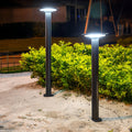 Circular Waterproof Intelligent Light Control LED Solar Exterior Lawn Lamp, Outdoor Wall Light, Die-cast Aluminum, 24"