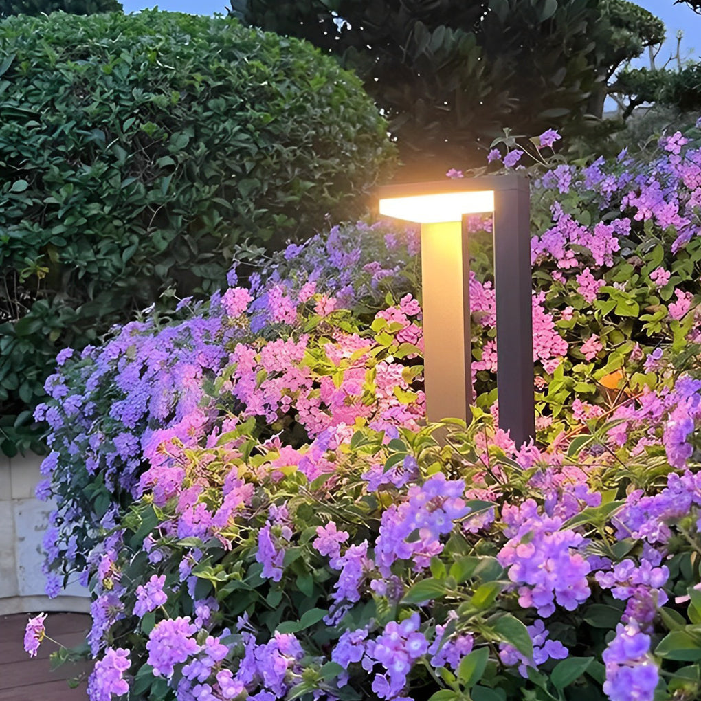 Geometric Design Waterproof LED Black Contemporary Exterior Pathway Lights, Outdoor Wall Light, detail 4