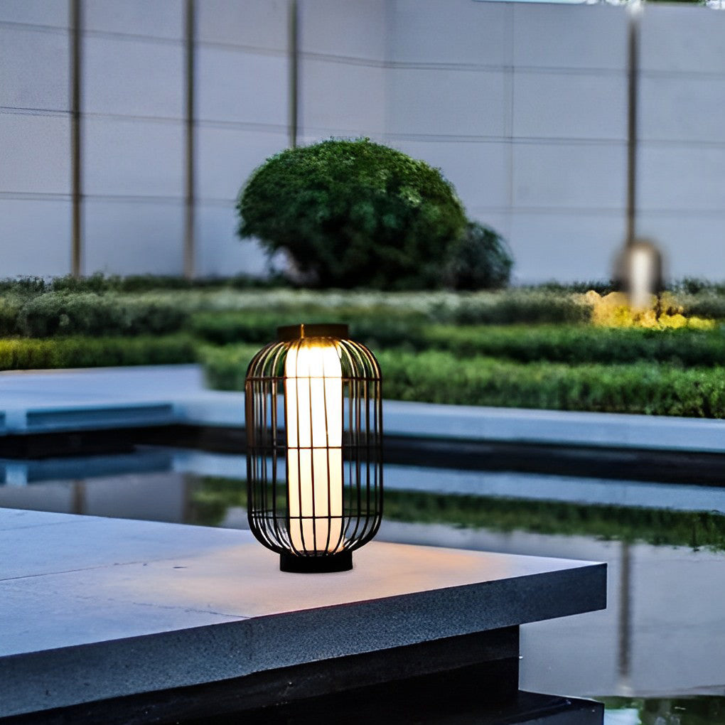 Timeless Iron Lantern Waterproof Intelligent Portable Solar Lawn Lamp, Outdoor Wall Light, detail 2
