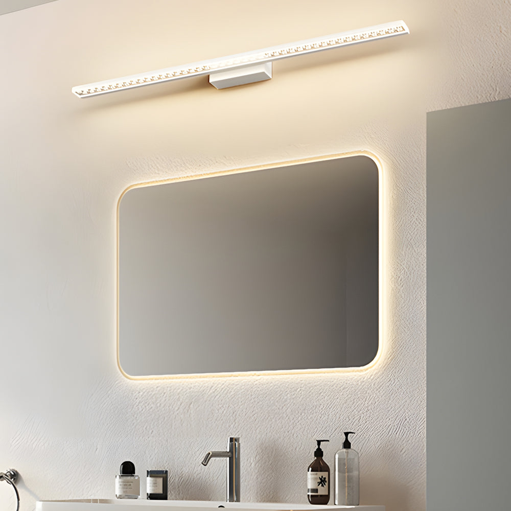 Metal LED Bathroom Vanity Lights with Geometric Acrylic Shade and 3-Step Dimming, Bathroom Vanity Light, detail 4