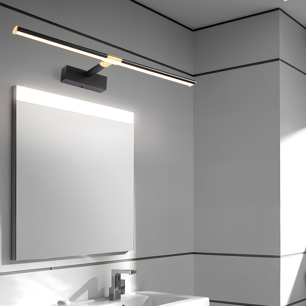 Retractable LED Bathroom Vanity Fixture with Adjustable Rod and Matte Finish, Bathroom Vanity Light, detail 7