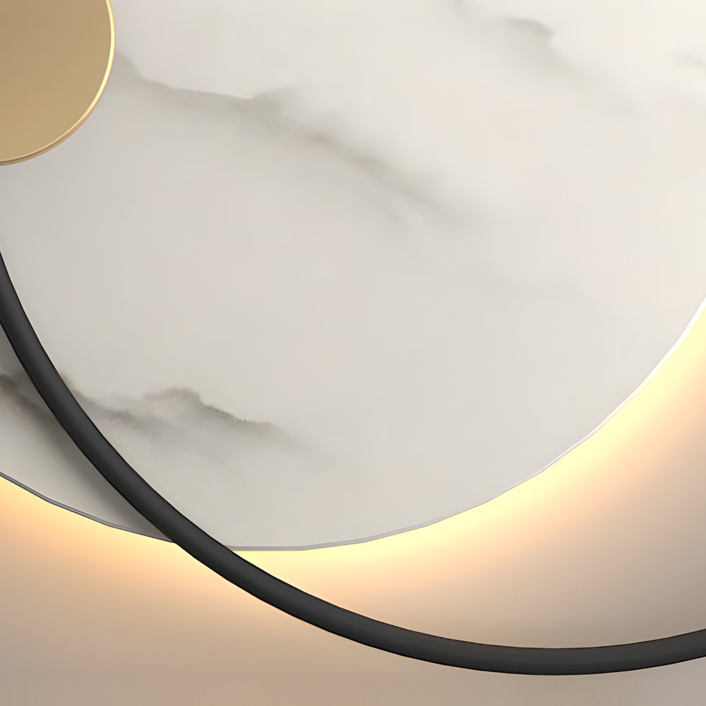 Dia 13''/26'' Circular Marble Decorative LED Wall Fixtures for Home, Hardwired Wall Sconce, detail 5