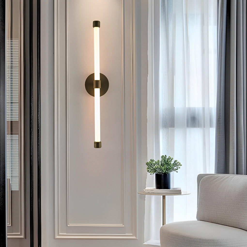 Clean-Lined Strip Three Step Dimming LED Contemporary Wall Light, Bedroom Wall Sconce, detail 2