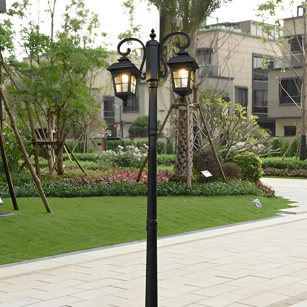 2 Lights Waterproof Black European Style Exterior Pole Lights Public Lighting, Outdoor Wall Light, detail 2