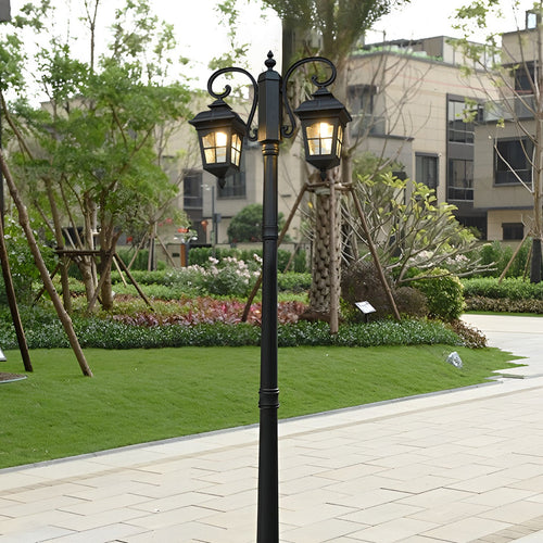 2 Lights Waterproof Black European Style Exterior Pole Lights Public Lighting, Outdoor Wall Light, detail 2