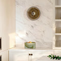 Double Layer Circular Glass Electroplated Metal LED Nordic Wall Fixtures, Hardwired Wall Sconce, 9.1"