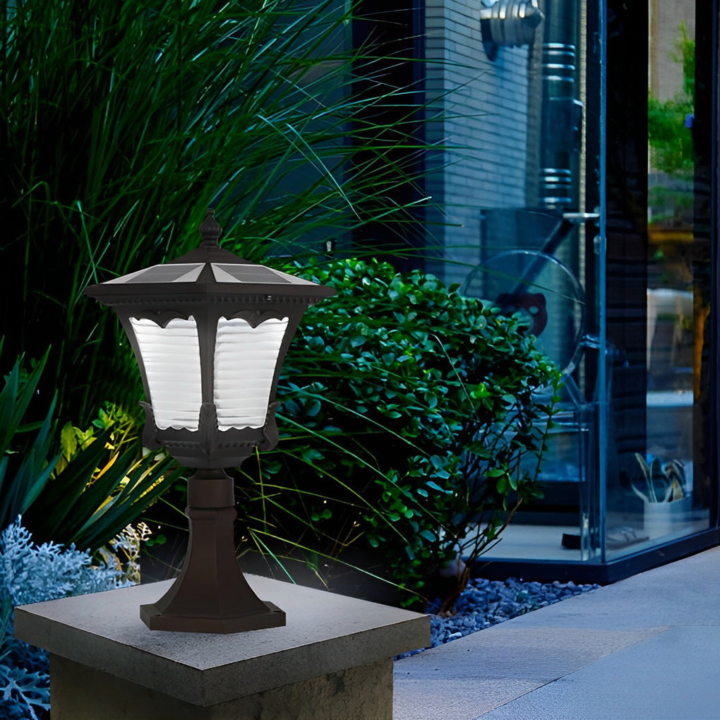 Glass Vintage Intelligent Light Control LED Waterproof Retro Solar Lawn Lamp, Outdoor Wall Light, detail 2