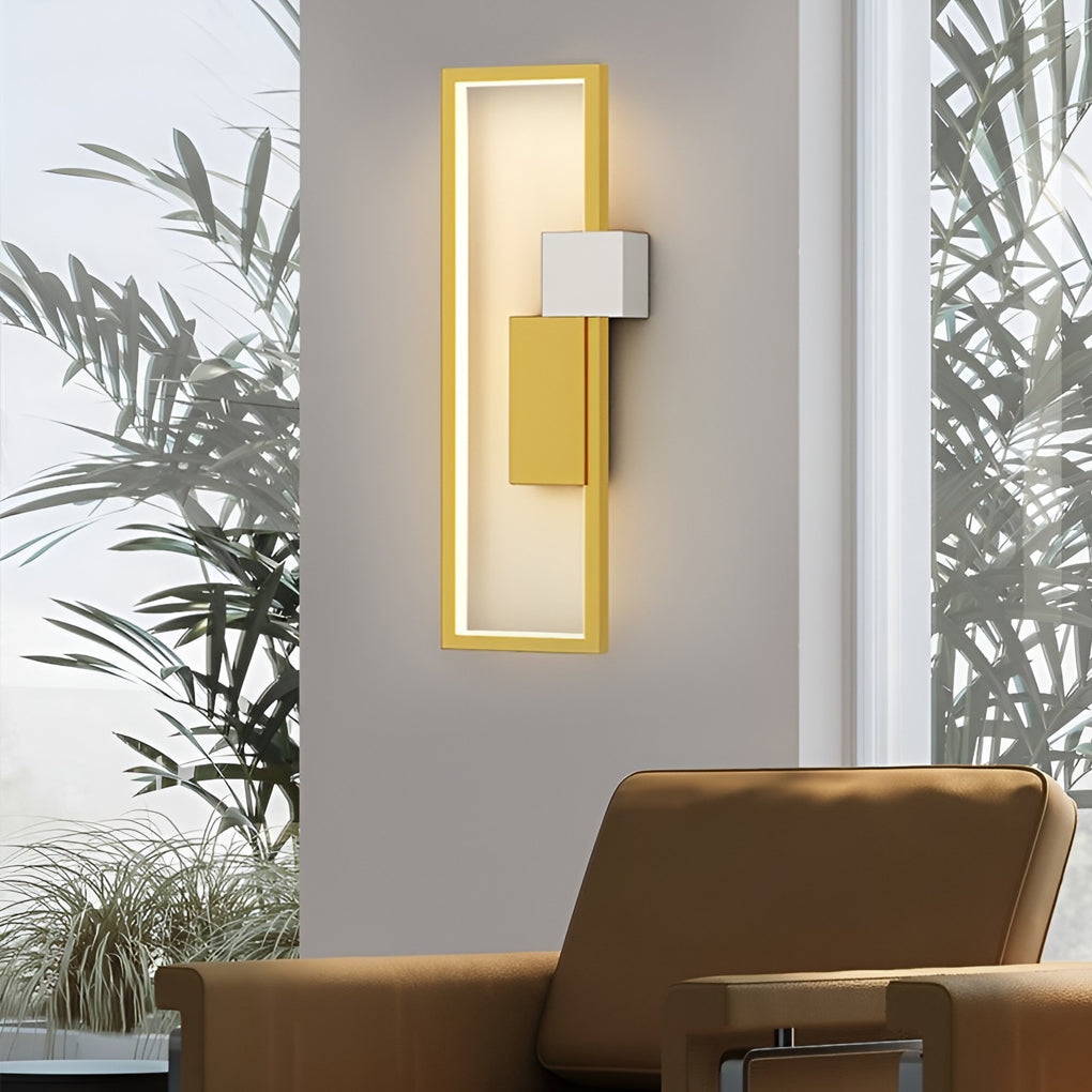 Box Three-color Light LED Nordic Wall Light, Bedroom Wall Sconce, detail 4