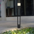 Circular Clean-Lined Exterior Post Lights Waterproof LED Pole Light Exterior Lights, Outdoor Wall Light, Aluminum, 24"