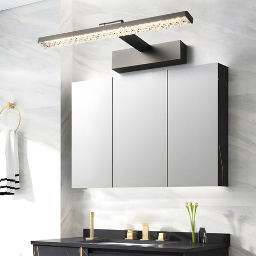 160° Adjustable LED Bathroom Vanity Fixture with Crystal-Inspired Acrylic Shade, Dimmable, Bathroom Vanity Light, detail 2