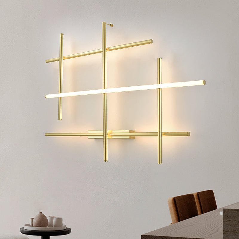 Geometric Linear Wall Light, Hardwired Wall Sconce, detail 3
