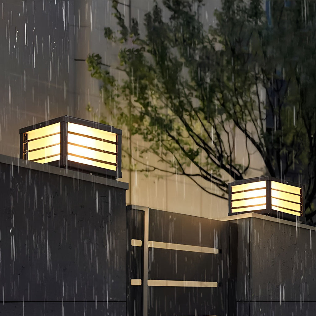 Contemporary Solar LED Fence Cap Post Lights for Pretty Fence Post Lighting, Outdoor Wall Light, detail 4