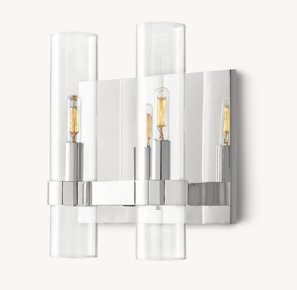 Ravelle Double Wall Light, Bathroom Wall Sconce, detail 12