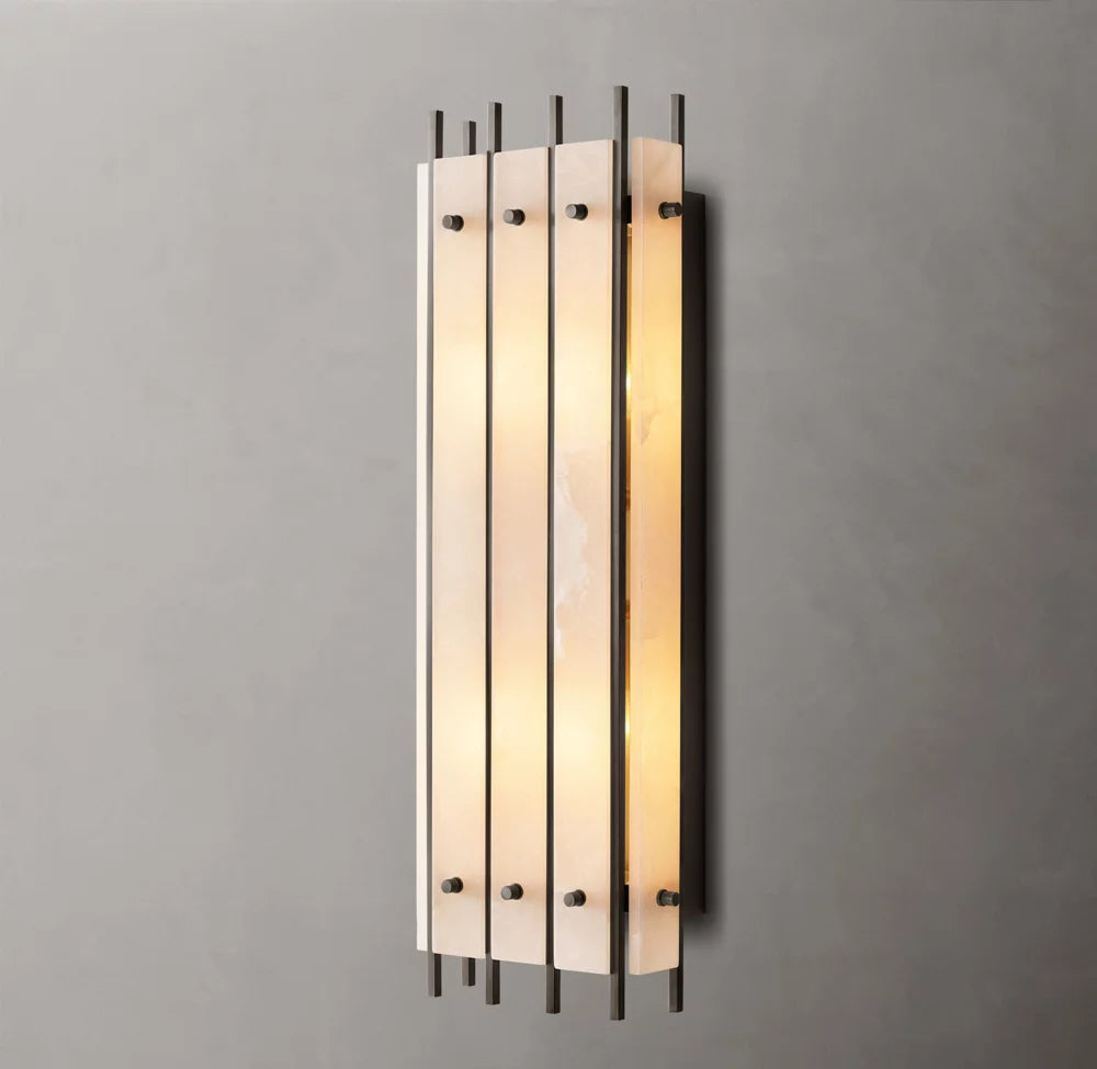 San Marco Alabaster Grand Box Sconce, Bedroom Wall Sconce, detail 9