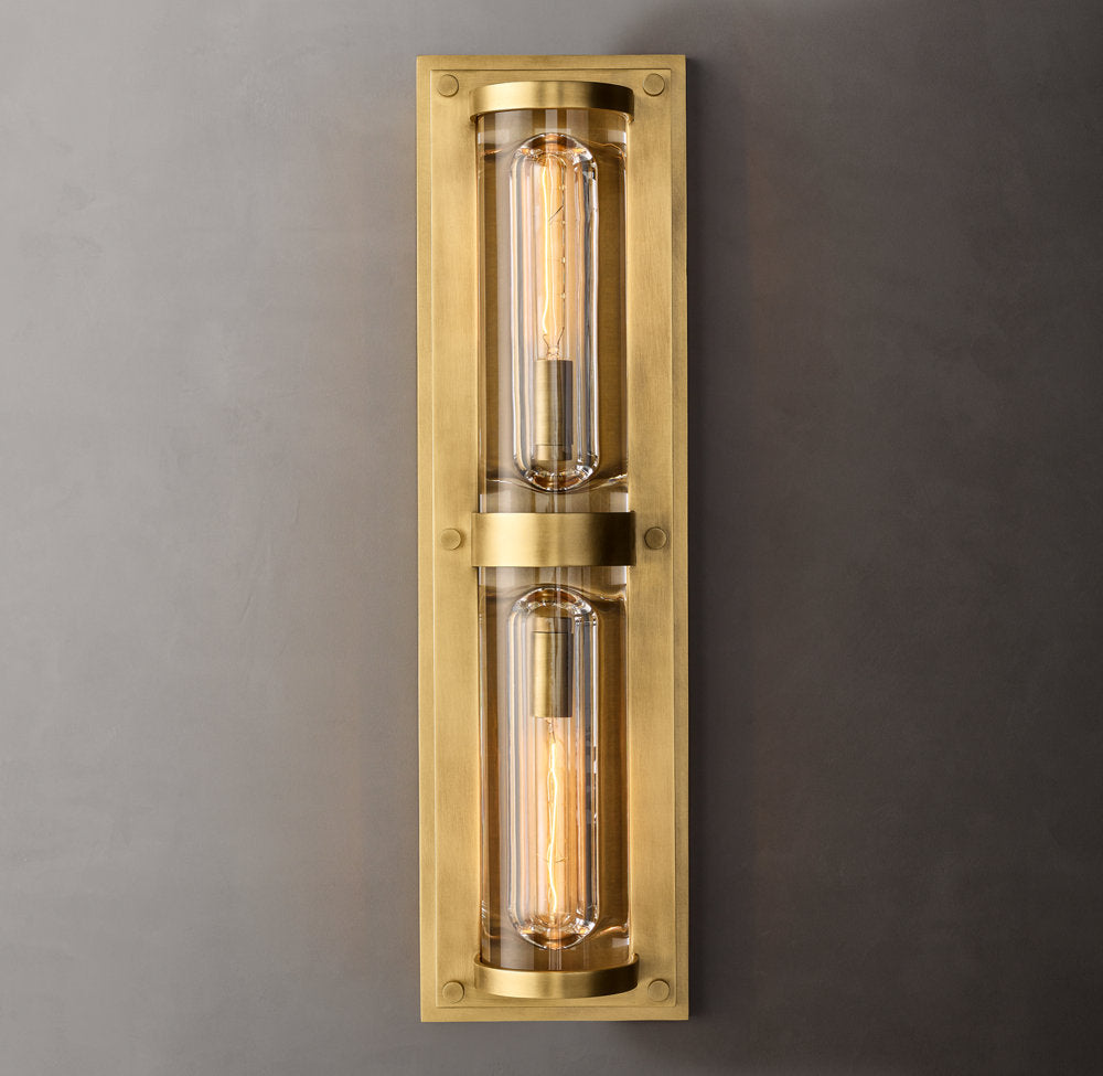 Savile Circular Linear Sconce, Bathroom Wall Sconce, detail 7