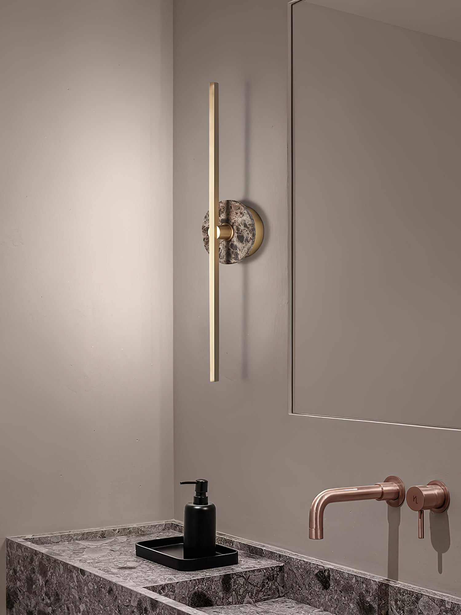 Zylaro Stone Wall Light, Hardwired Wall Sconce, detail 7