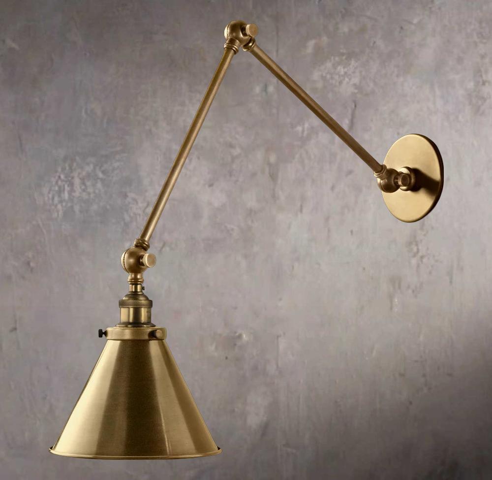 20th Century Library Style Double Wall Light, Hardwired Wall Sconce, Dimensions (Overall) Width: