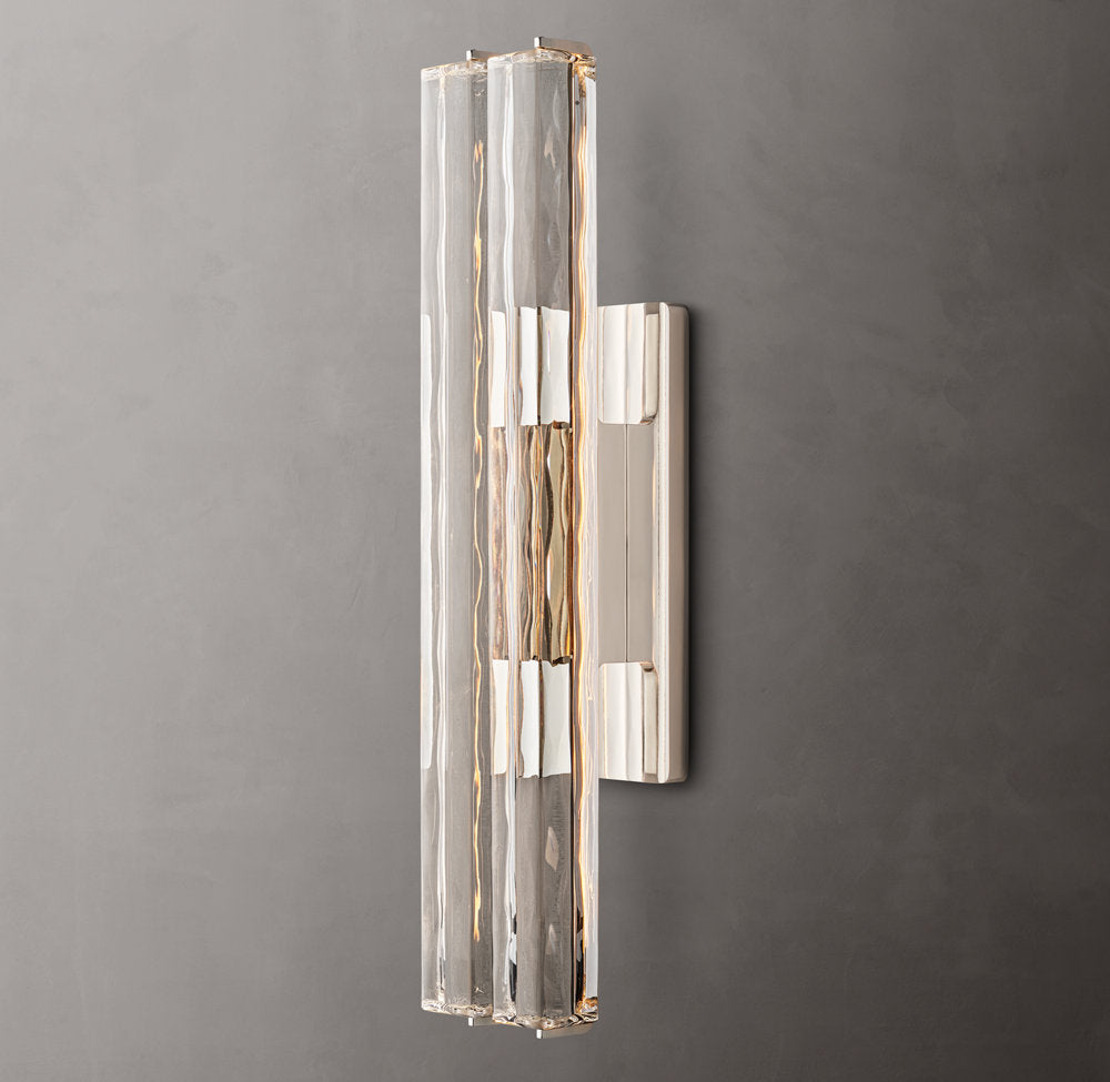 Audubon Crystal Double Wall Light, Hardwired Wall Sconce, detail 2