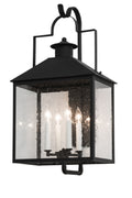 Vaculin 4-Light 25.00" Matte Black Wall Sconce front view