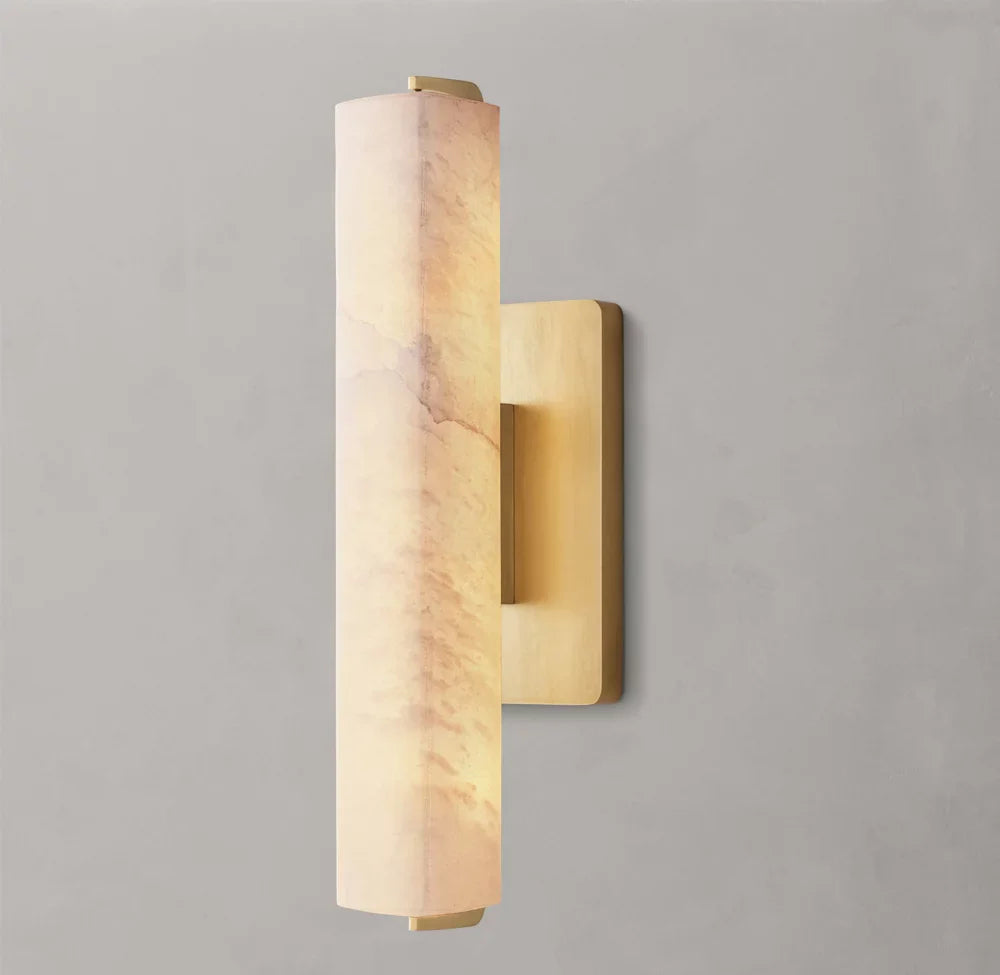 Audubon Alabaster Single Wall Light, Hardwired Wall Sconce, detail 5