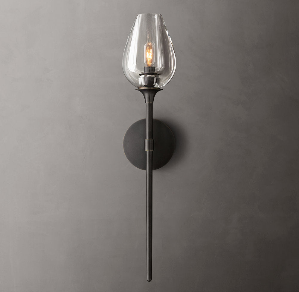 Tulip Grand Wall Light - 5"W x 7"D x 24"H, Bathroom Wall Sconce, detail 11