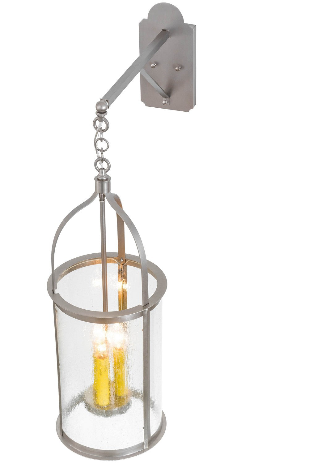 Cilindro Campbell 3-Light 40.50" Nickel Wall Sconce detail view 2