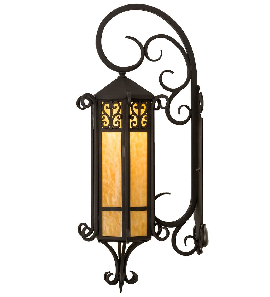 Caprice 1-Light 37.50" Wrought Iron Wall Sconce detail view 3