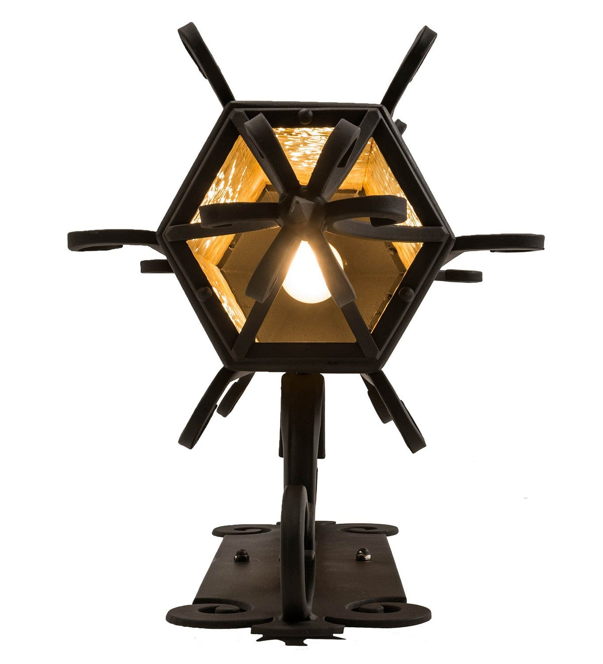Caprice 1-Light 37.50" Wrought Iron Wall Sconce detail view 4