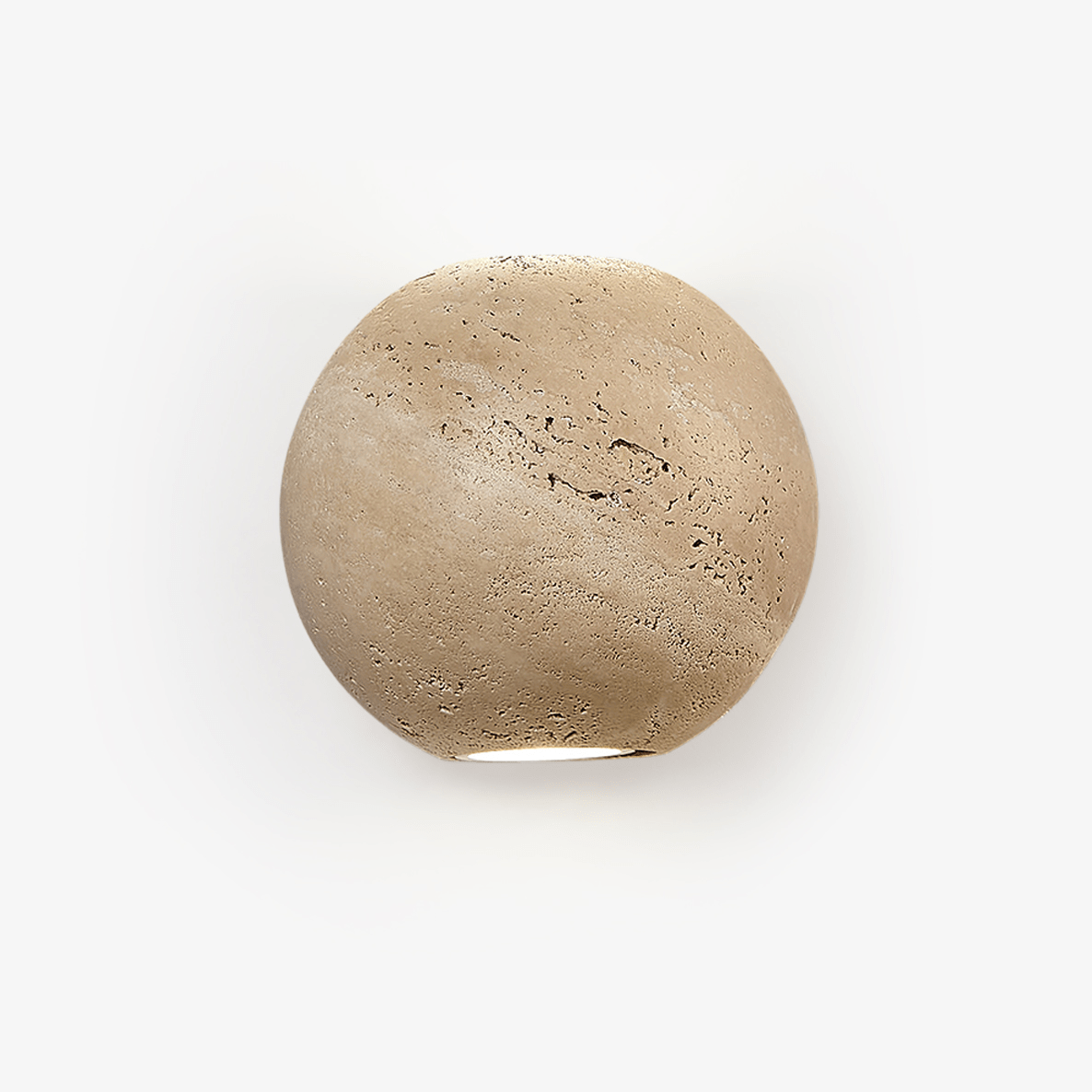Travertine Globe Wall Light, Hardwired Wall Sconce, Metal, 13cm x 12cm