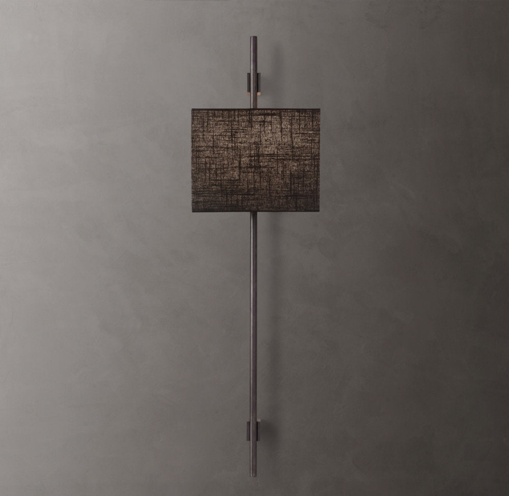 Vela Circular Bar Sconce - Box Shade, Bedroom Wall Sconce, detail 11