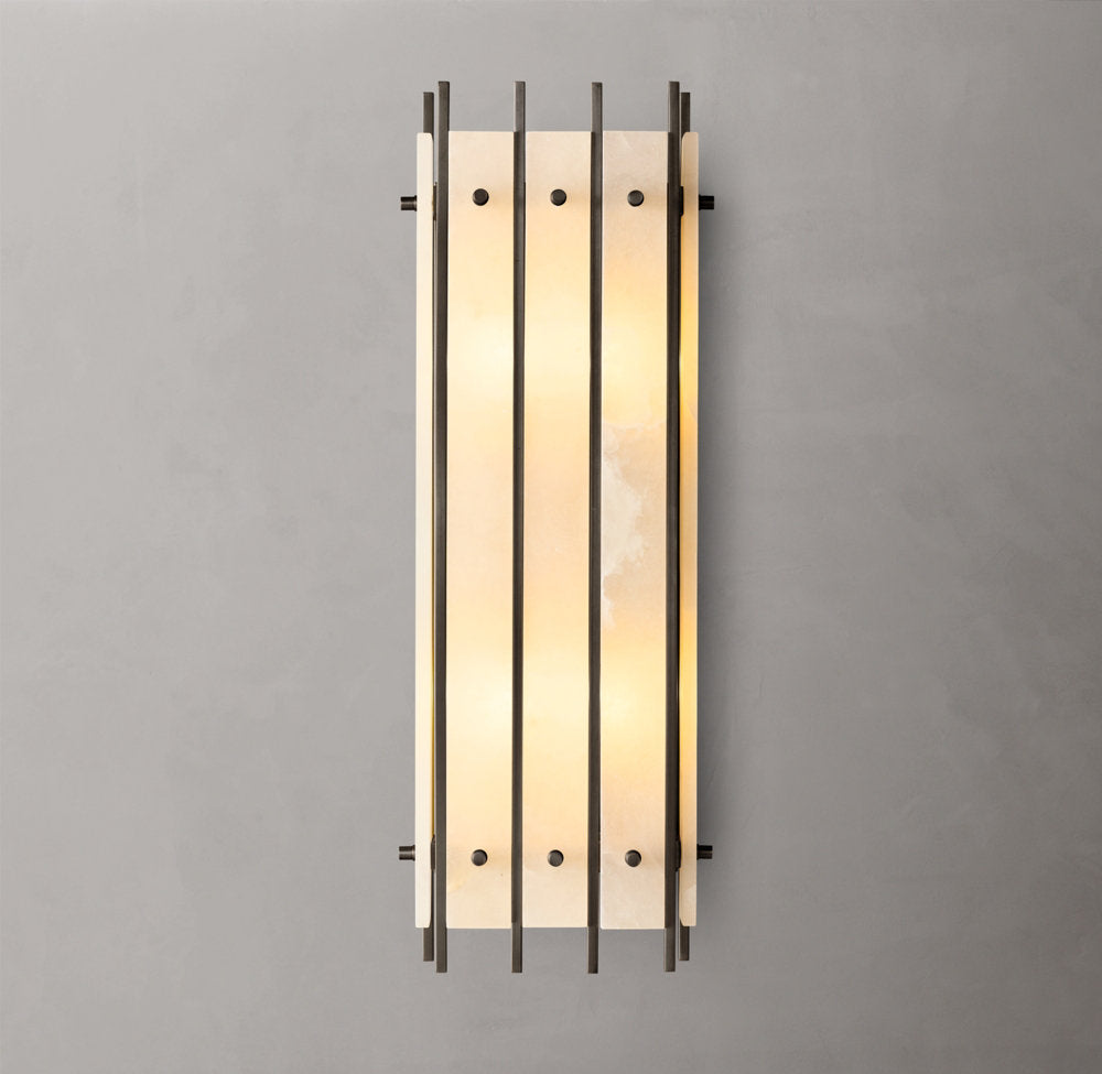 San Marco Alabaster Grand Box Sconce, Bedroom Wall Sconce, detail 11