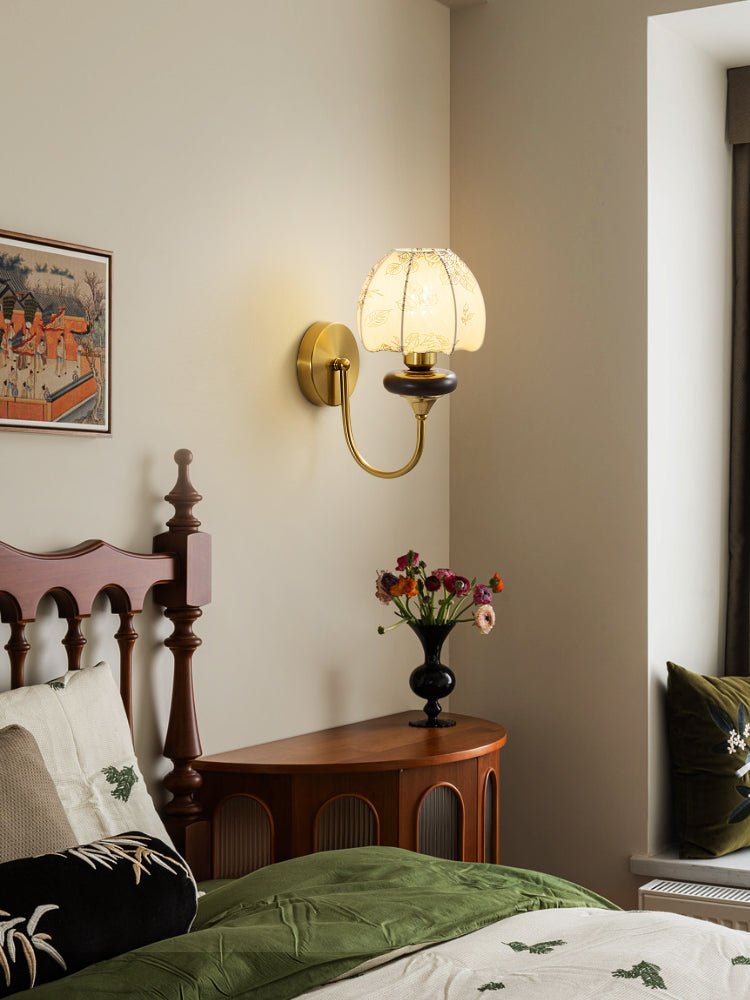 Amelie Floral Wall Light, Hardwired Wall Sconce, detail 6