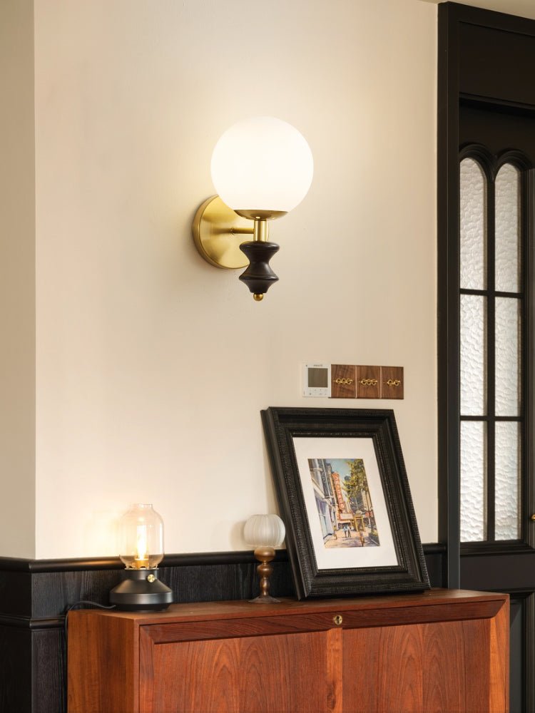 Elodie Globe Wall Light, Hardwired Wall Sconce, detail 14