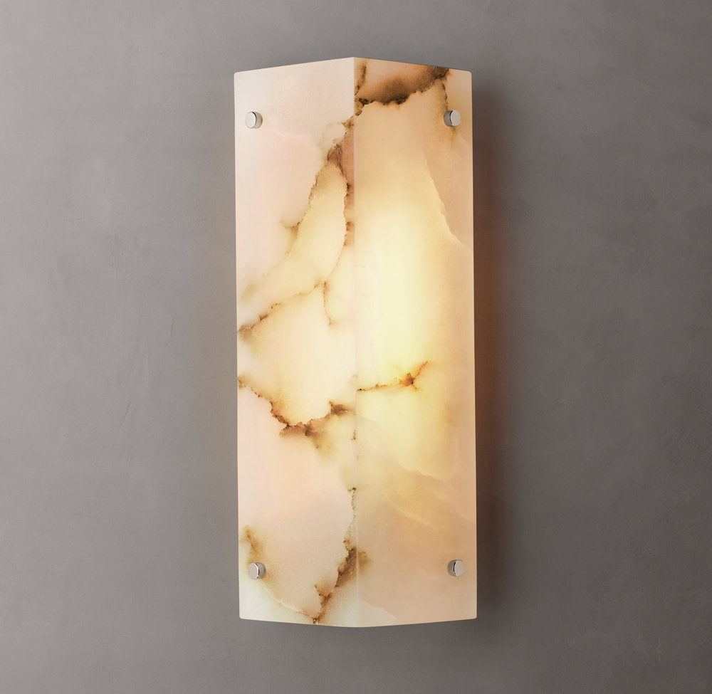 Reynard Alabaster Wall Light, Bathroom Wall Sconce, detail 10
