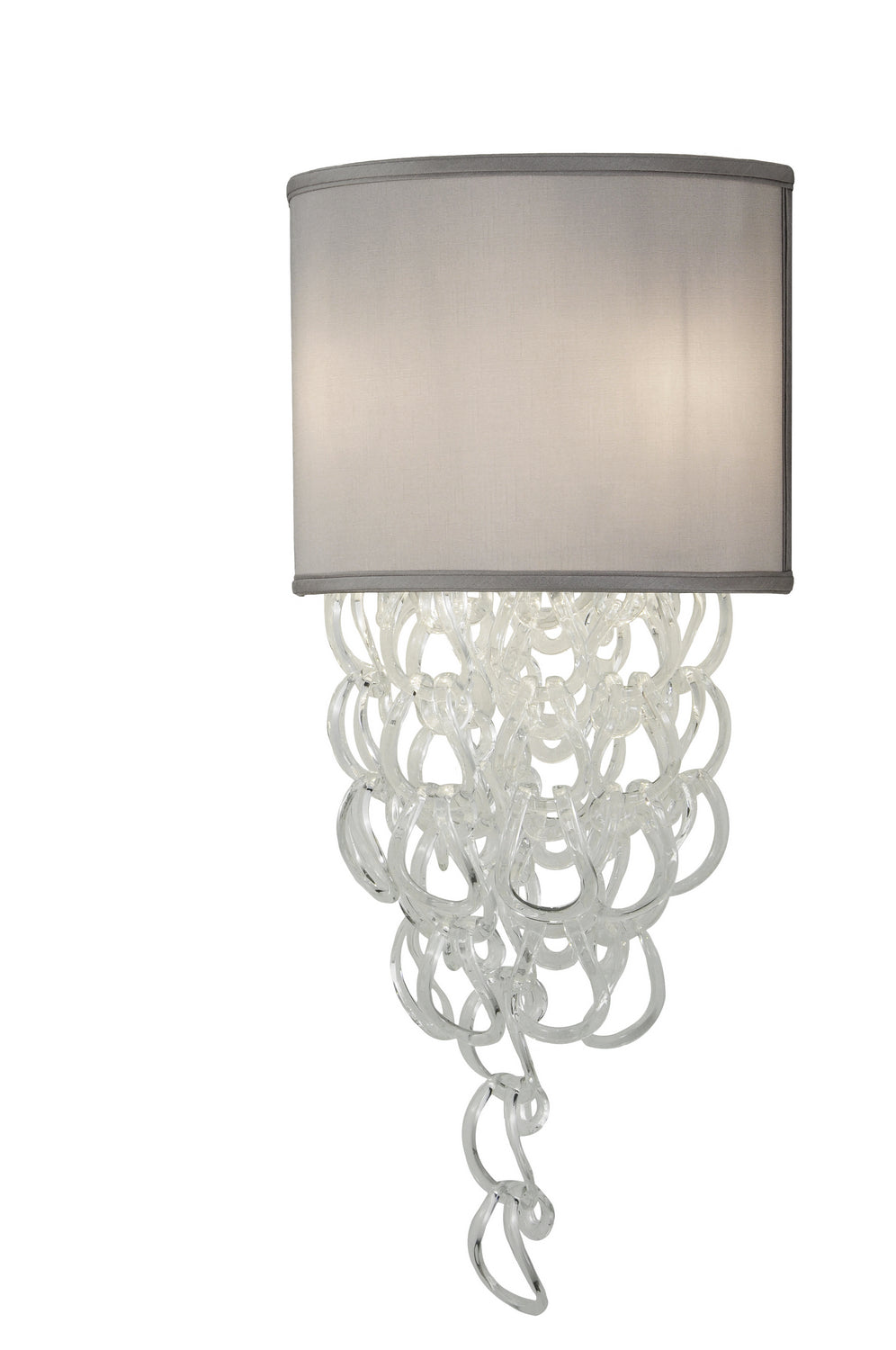 Lucy 2-Light 33.00" Nickel Wall Sconce front view