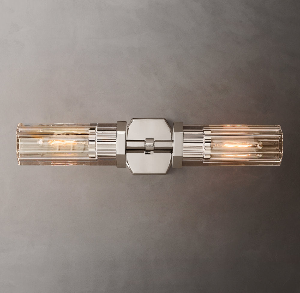 Lambeth Hexagonal Linear Wall Light, Bathroom Wall Sconce, detail 14