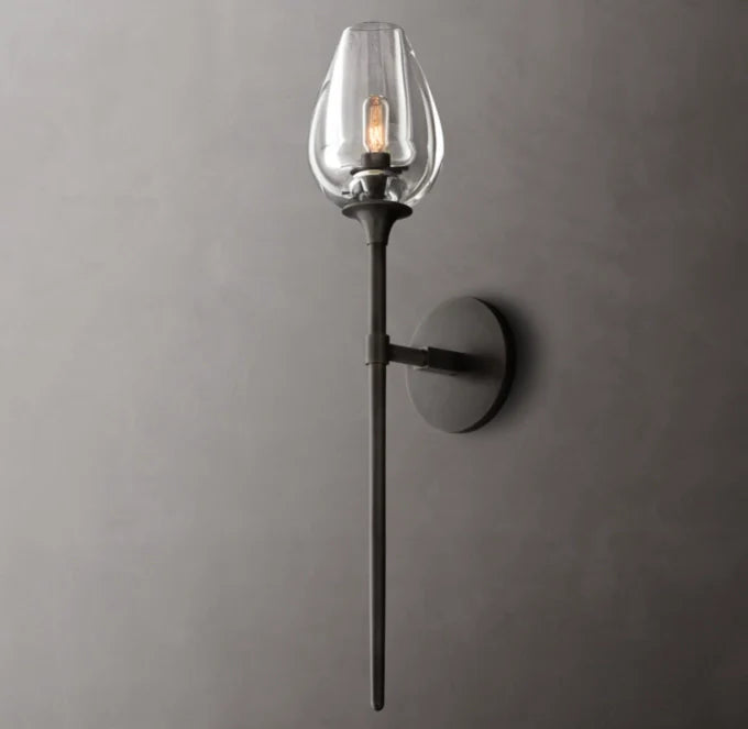 Tulip Grand Wall Light - 5"W x 7"D x 24"H, Bathroom Wall Sconce, detail 20