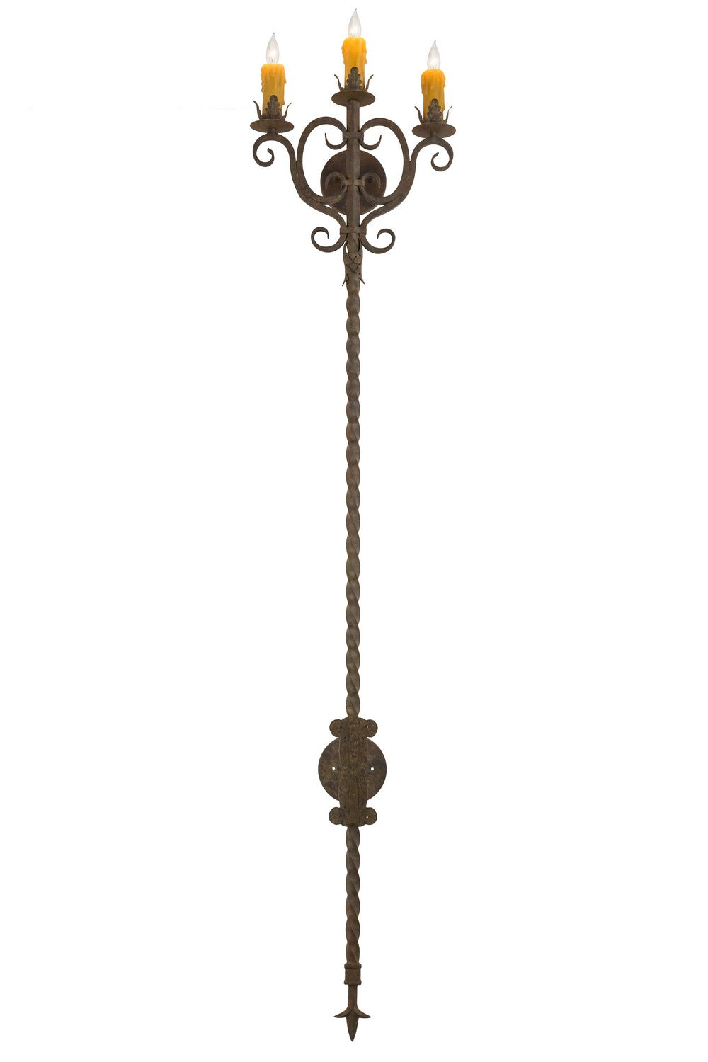 Palmira 3-Light 71.50" Organic Rust Wall Sconce detail view 6