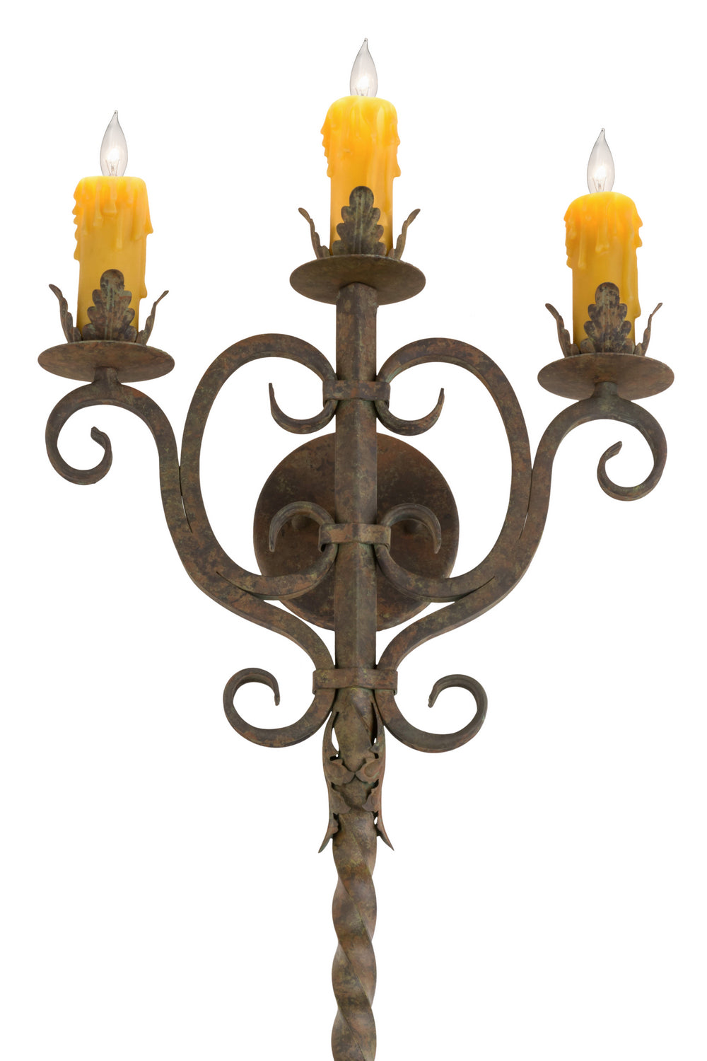 Palmira 3-Light 71.50" Organic Rust Wall Sconce front view