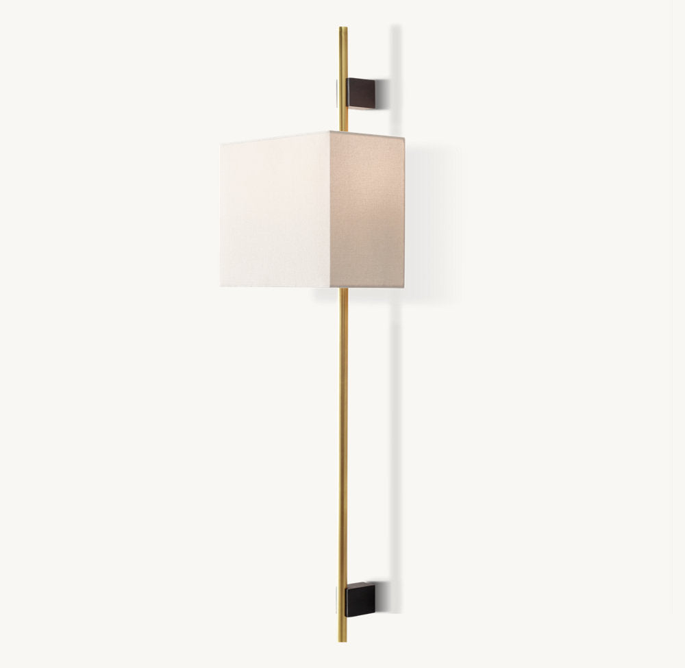 Vela Circular Bar Sconce - Box Shade, Bedroom Wall Sconce, detail 8