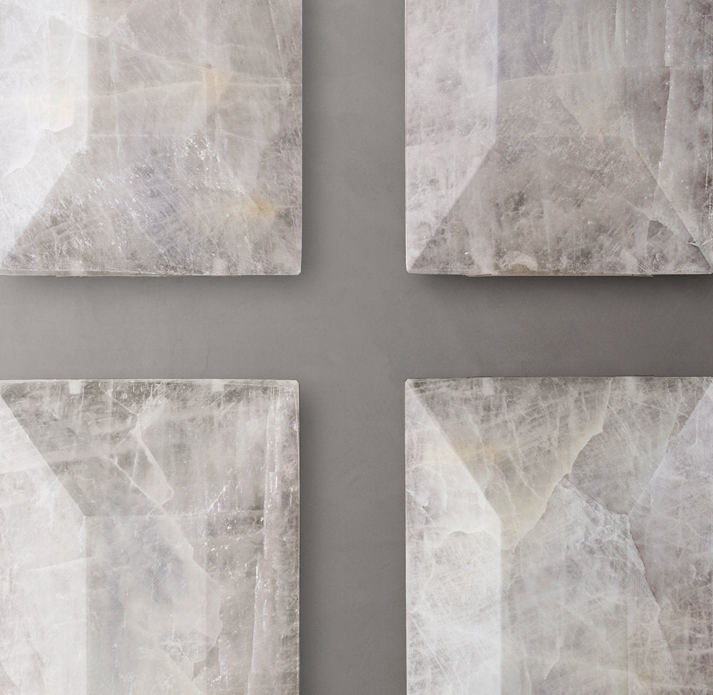 Harlow Calcite Wall Light, Bedroom Wall Sconce, detail 9
