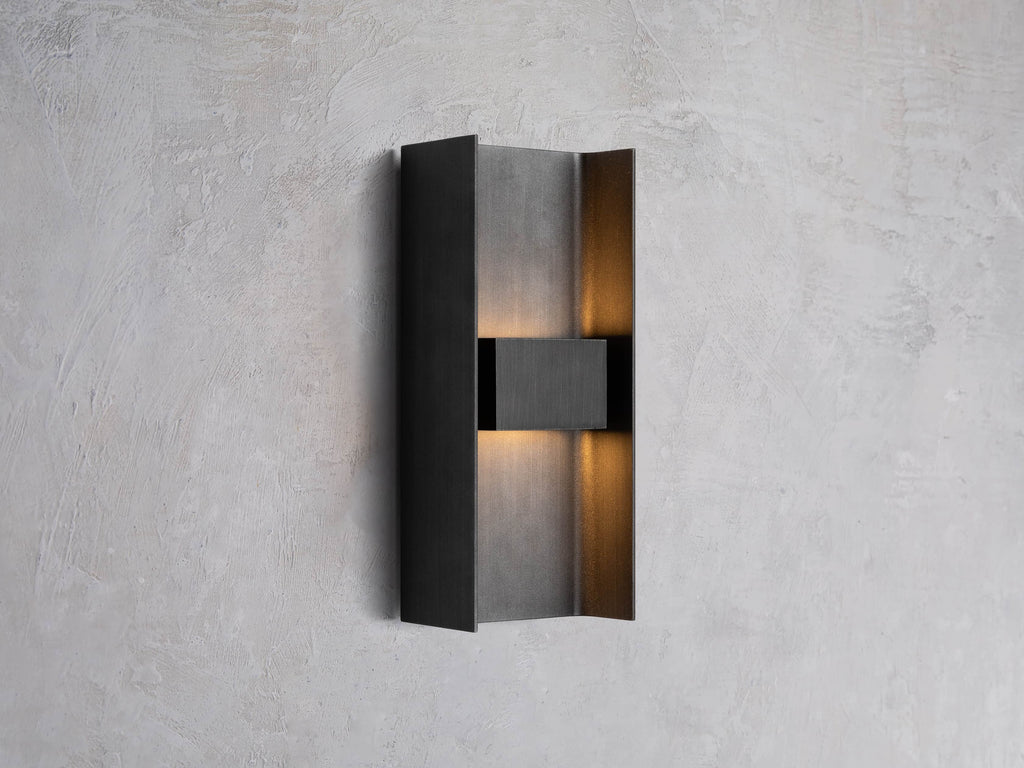 Sidney Exterior Sconce, Outdoor Wall Light, 5" w x 0.75" d x 7.75" h