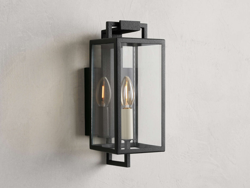 Hendricks Exterior Sconce, Outdoor Wall Light, 4.5" w x 0.5" d x 4.5" h