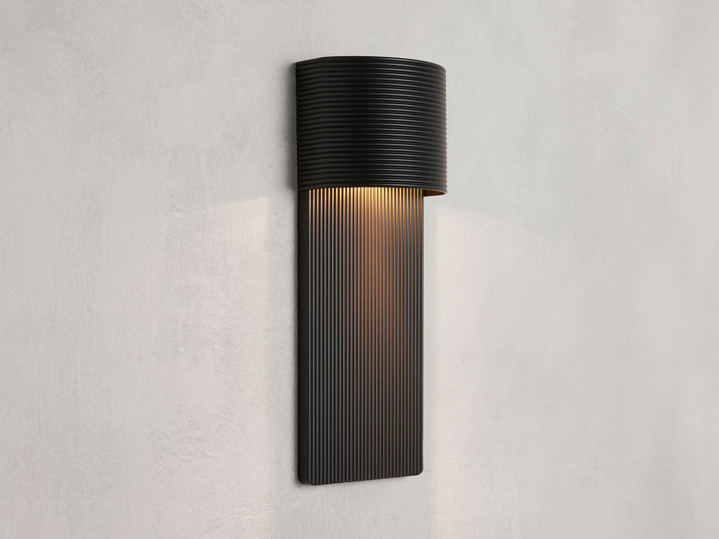 Fultz Exterior Sconce, Outdoor Wall Light, 6.25" w x 6.25" d x 17" h