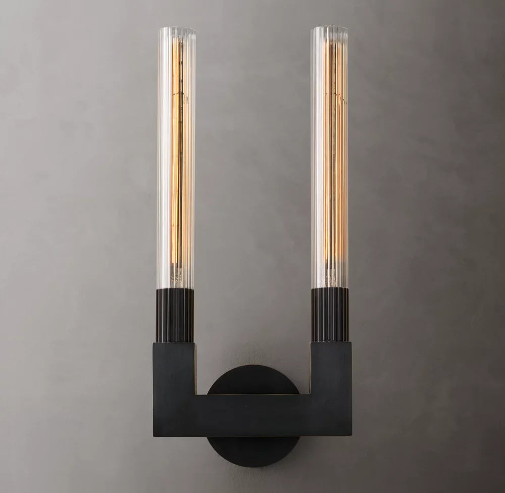 Cannele Double Wall Light, Bathroom Wall Sconce, detail 8