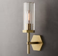 Lambeth Hexagonal Wall Light, Bathroom Wall Sconce, 5"W x 5"D