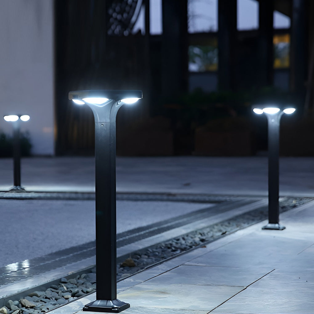 Square Waterproof LED Exterior Black Contemporary Path Lights Post Lighting, Outdoor Wall Light, detail 2
