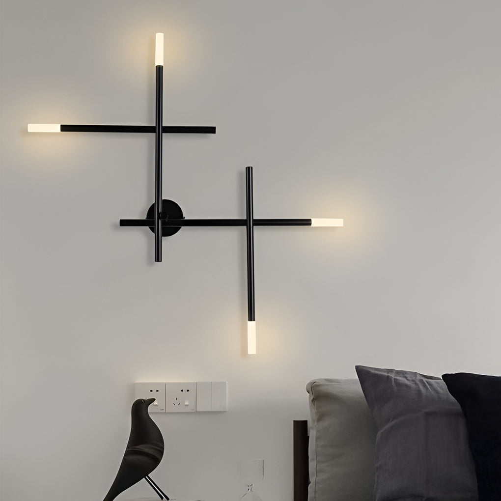 Creative Geometric Strip LED Contemporary Wall Light, Bedroom Wall Sconce, detail 6